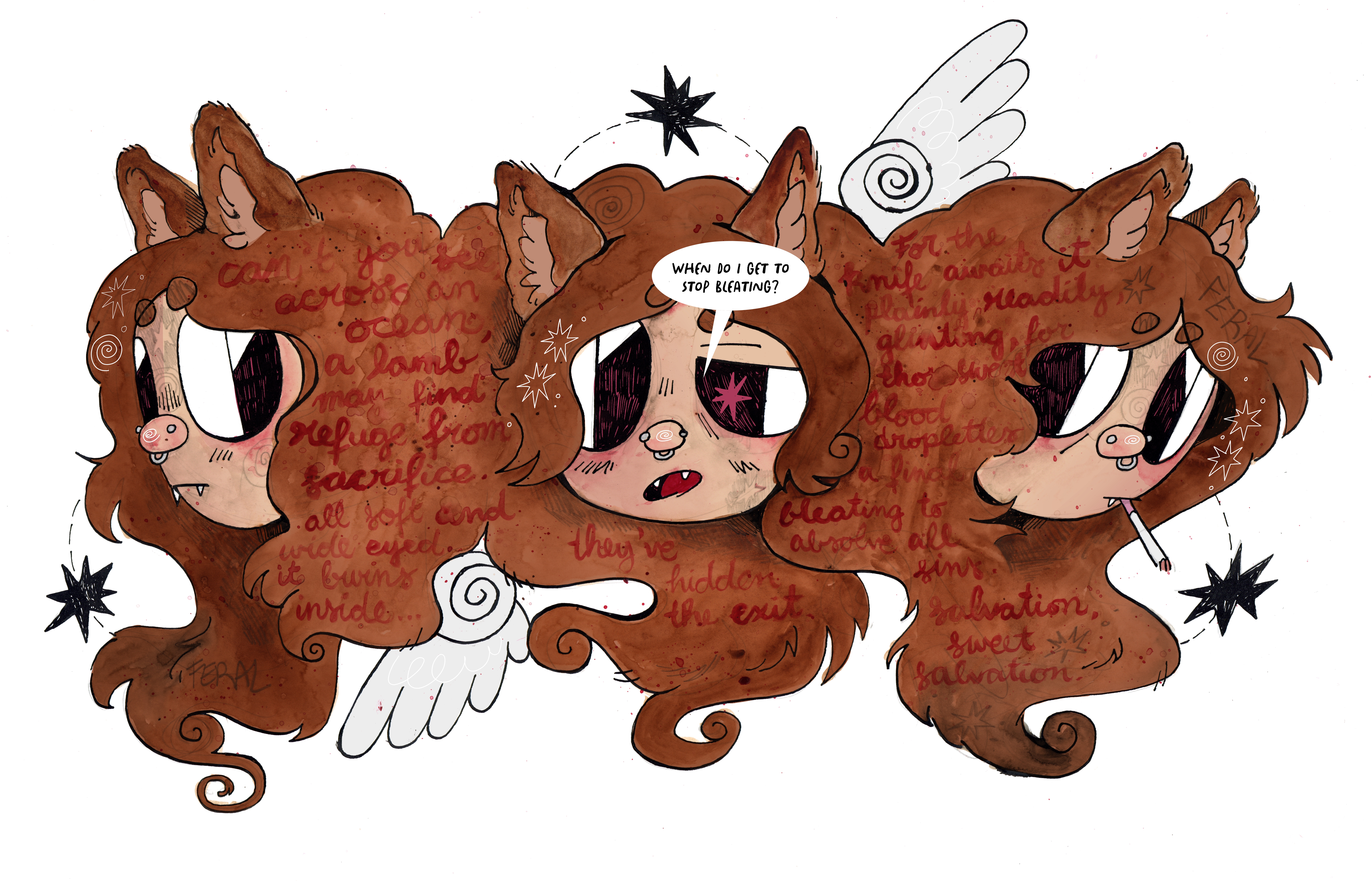 cerberus — editorial illustration by Maya Babeanu